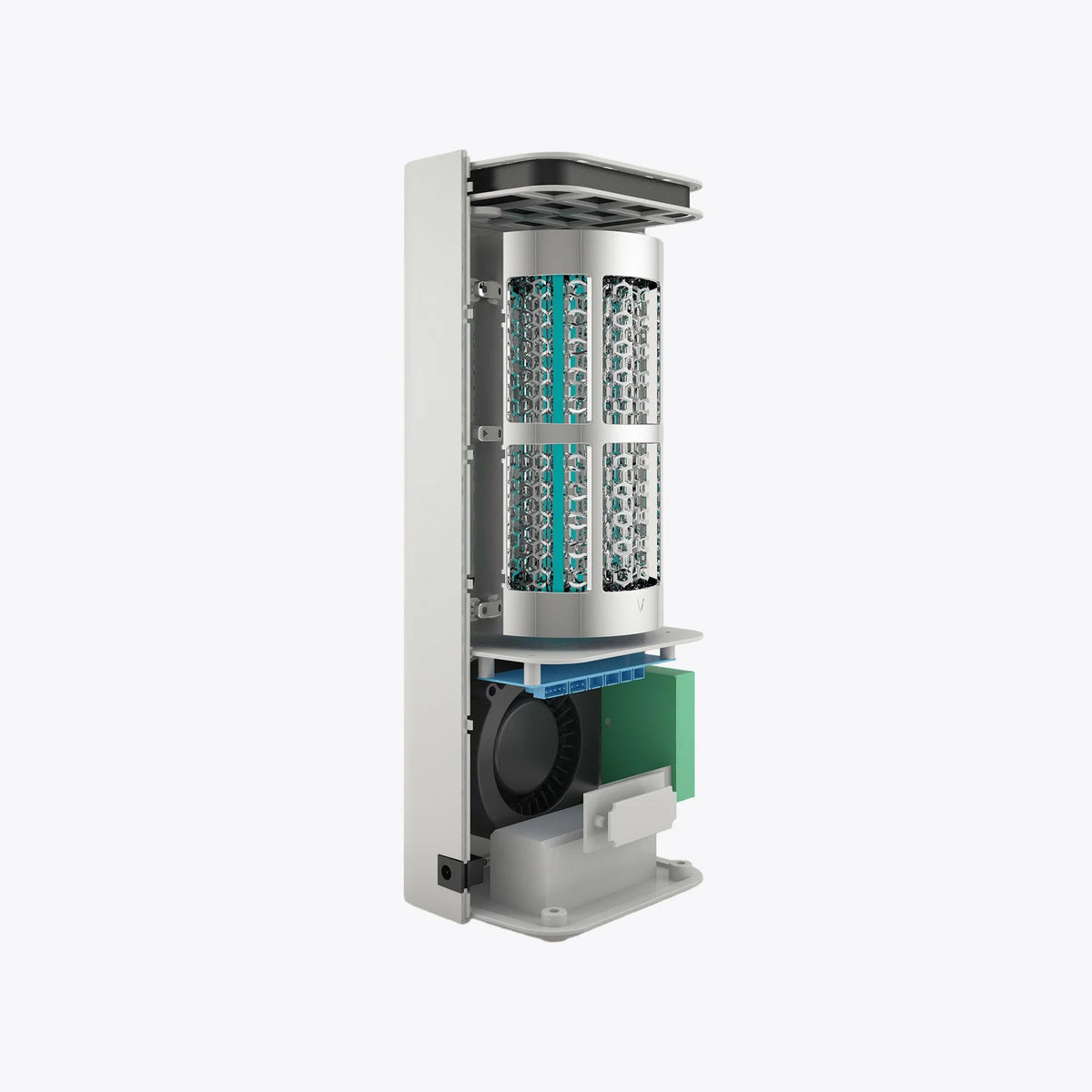 Hextio HX-100 air purifier — side profile view showing compact design