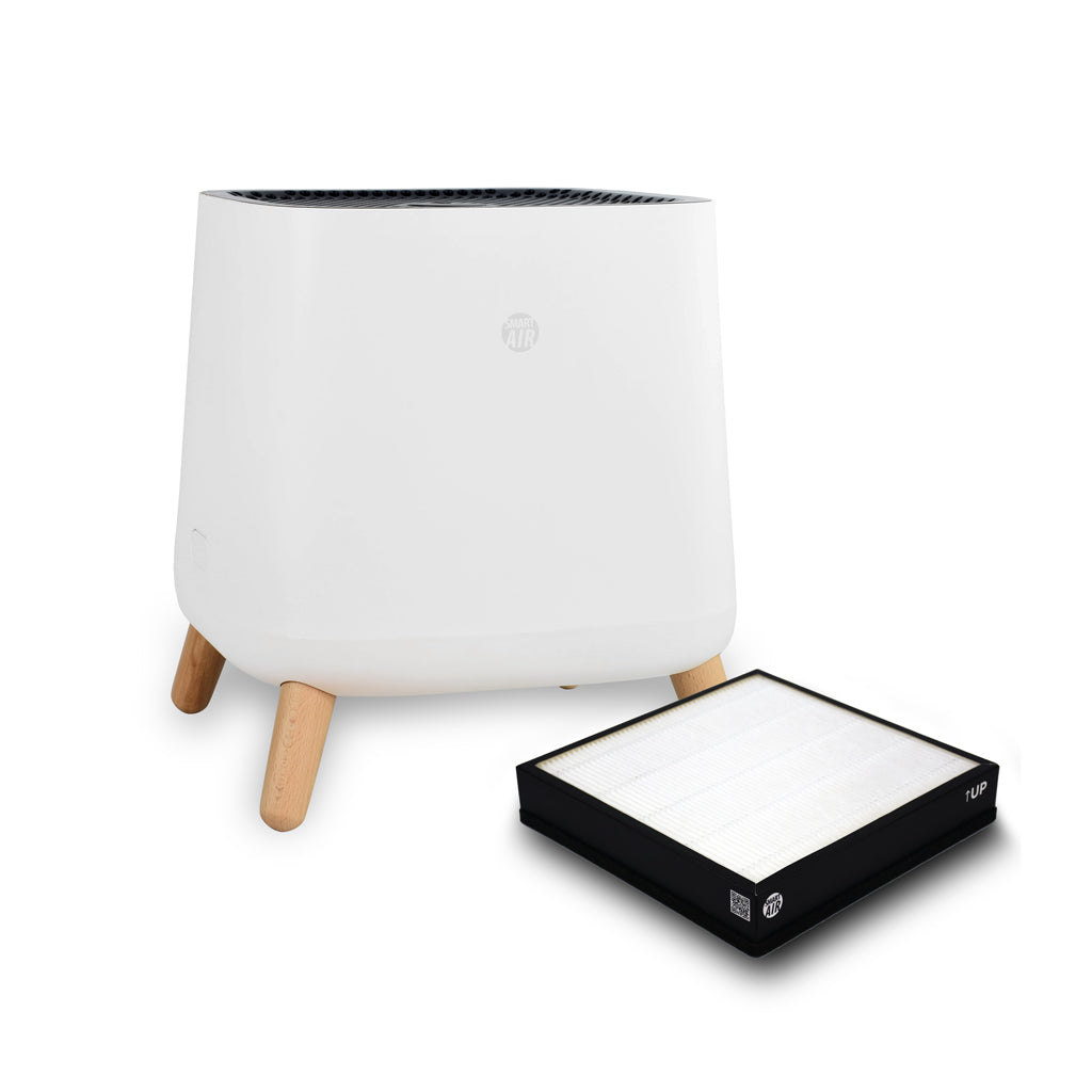 Smart Air Sqair HEPA E12 air purifier — top view showing filter