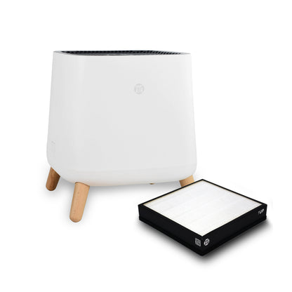 Smart Air Sqair HEPA E12 air purifier — top view showing filter