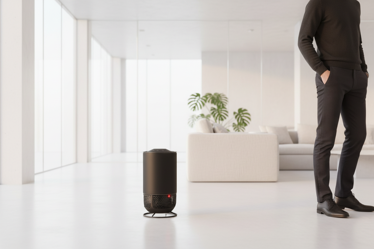 Lux Aeroguard 360° Small air purifier — upright product view