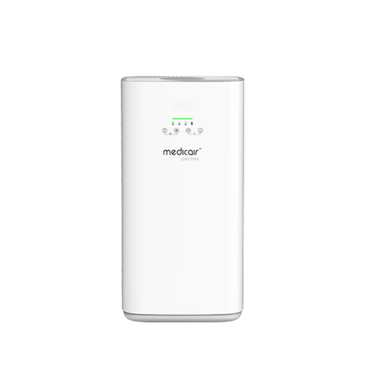 MedicAir Pro Mini air purifier — front view, white background