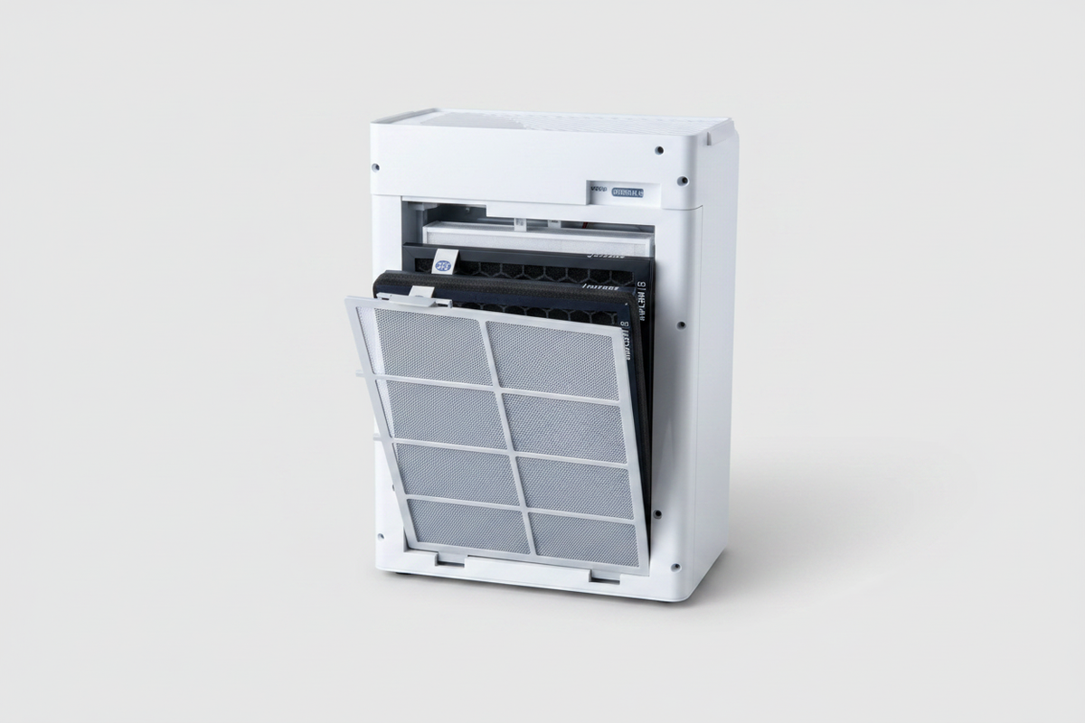 SA600 carbon filter fitted in open purifier