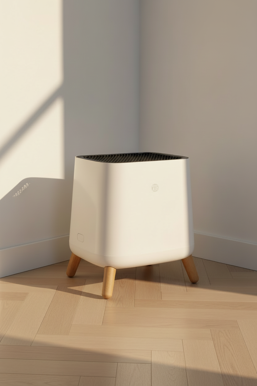 Smart Air Sqair air purifier — angled view with clean background